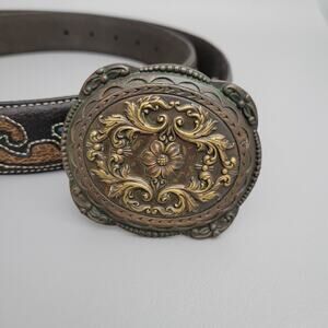 Nocona Men's Leather Laced Embossed Multi Colored Belt N3446602 Size Large
